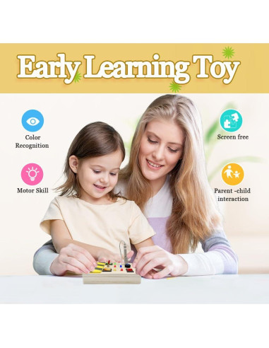 Tablero Ocupado Montessori ZRCCOX con 6 Luces LED para Niños