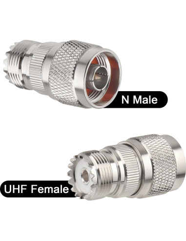 Adaptador N macho a UHF hembra SO-239 MOOKEERF - 2 Piezas