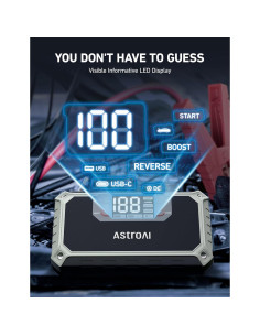 Arrancador de Batería AstroAI 2000A 12V 8-en-1 LED 2