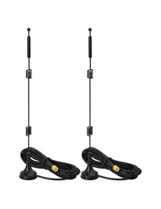 Antena WiFi Doble Banda BINGFU 9dBi RP-SMA Macho Paquete de 2