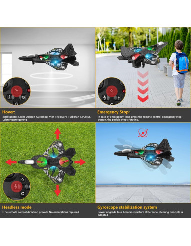 Avión RC Beffkkip L0712 Control Remoto 35.3cm para Niños