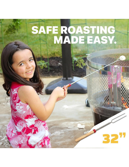 MalloMe Palos para S'mores 5FORKSET 81 cm Acero Inoxidable