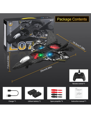 Avión RC Beffkkip L0712 Control Remoto 35.3cm para Niños