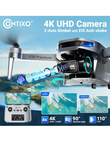 Dron Contixo F28 Premium 4K con Gimbal y 23 Min de Vuelo