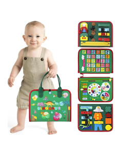 Tablero Ocupado Montessori Supplim 25 en 1 para Niños 1-6 Años