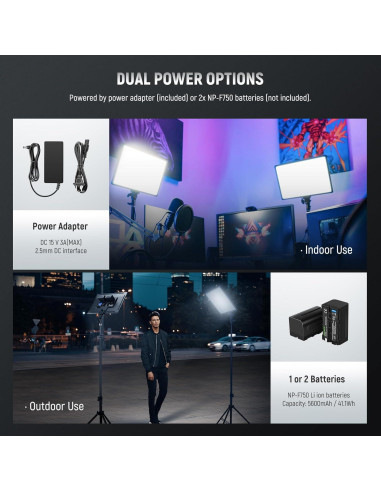 Panel de Luz LED NEEWER NL-288ARC 45W Bi Color 3200K-5600K