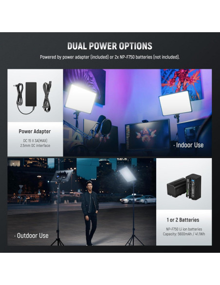 Panel de Luz LED NEEWER NL-288ARC 45W Bi Color 3200K-5600K Panel de Luz LED NEEWER NL-288ARC 45W Bi Color 3200K-5600K