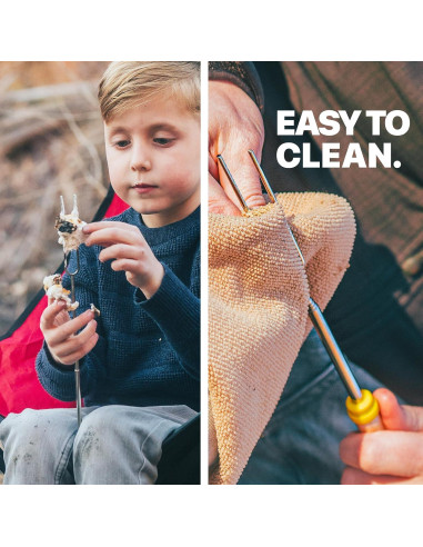 MalloMe Palos para S'mores 5FORKSET 81 cm Acero Inoxidable