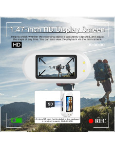 Cámara de Acción AiLuce H12 HD 1080P con Sensor de Movimiento 2