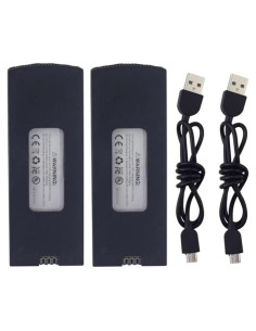 Baterías de Litio 2PCS 3.7V 1200mAh con Cable USB para Drones