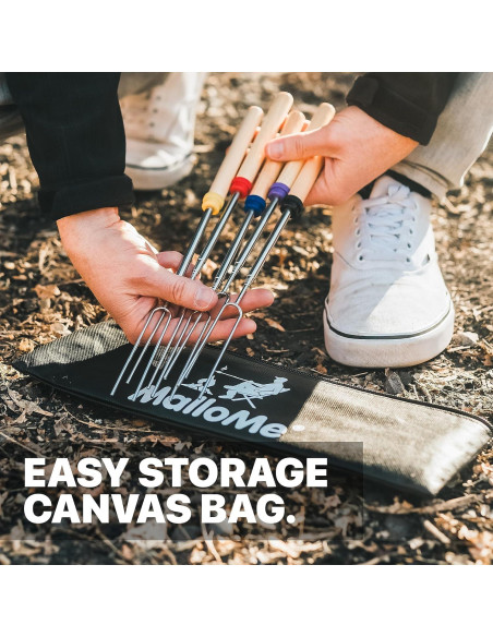 MalloMe Palos para S'mores 5FORKSET 81 cm Acero Inoxidable