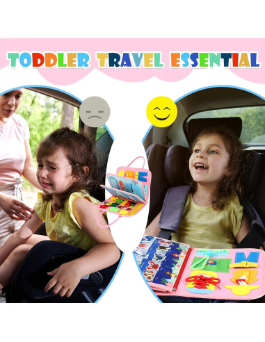 Tablero Ocupado Montessori Rosa Cuento de Hadas 27 Actividades