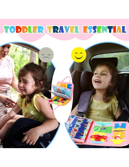 Tablero Ocupado Montessori Rosa Cuento de Hadas 27 Actividades