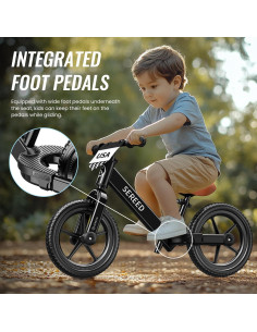 Bicicleta de Equilibrio SEREED SR201 para Niños 2-5 Años Negra 2