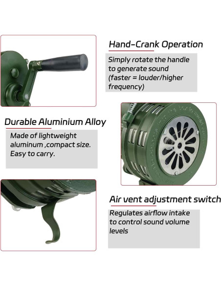 Alarma manual de manivela YuYBrightmi 110dB para emergencia
