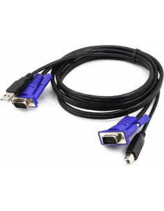 Adaptador KVM USB VGA Macho a Macho 1.25m Suckoo 2