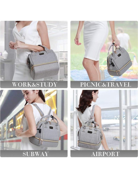 Bolsa para extractor de leche Gogoso gris, 25x24x17 cm