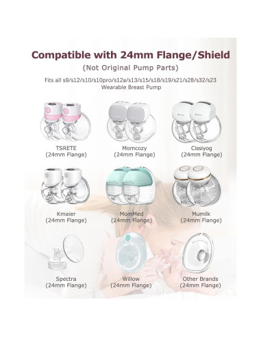 Insertos de Flange 19mm para Extractor de Leche Gowing - 2pcs