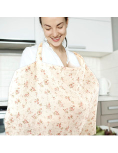 Cubierta de Lactancia DAYEEBALL Floral de Algodón Muslín 2