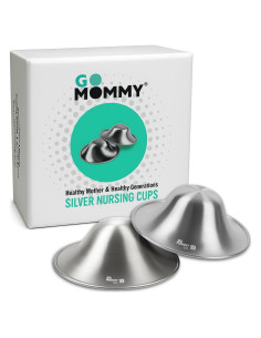 Copas de Lactancia de Plata Go Mommy - Protectores de Pezón