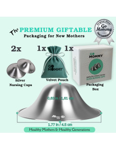 Copas de Lactancia de Plata Go Mommy - Protectores de Pezón 2