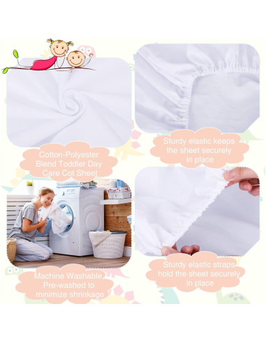 20 Sábanas de Colchoneta de Algodón para Guardería 81x119 cm