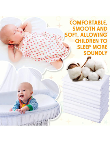 20 Sábanas de Colchoneta de Algodón para Guardería 81x119 cm
