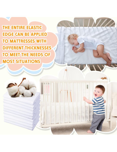 20 Sábanas de Colchoneta de Algodón para Guardería 81x119 cm