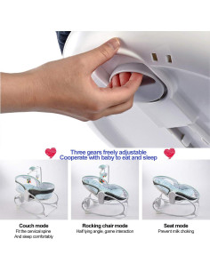 Silla de rebote 3 en 1 Vannetgo Gris Azul, 4.54 kg, 73.66 cm 2