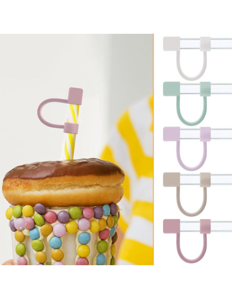 Cubiertas de Silicona Velaco para Pajitas 10mm - 5 Piezas