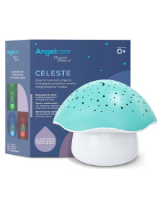 Proyector Nocturno Musical Hongo Celeste para Bebés - Luz y Sonido