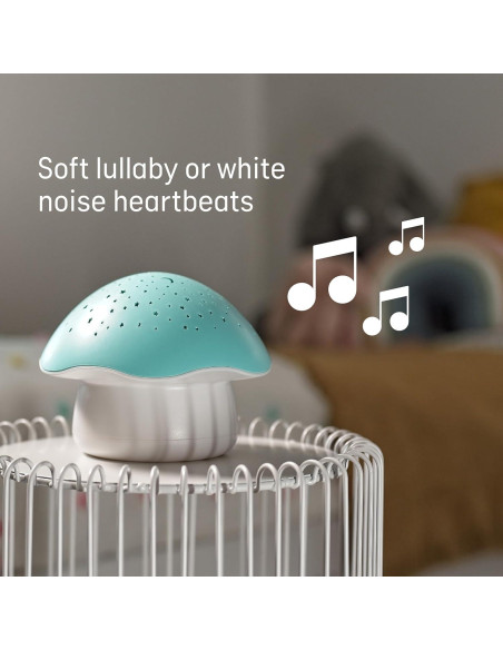 Proyector Nocturno Musical Hongo Celeste para Bebés - Luz y Sonido