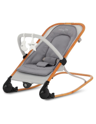 Rocker 2-en-1 Rockear Conmigo Gris - Asiento Estacionario Bebé