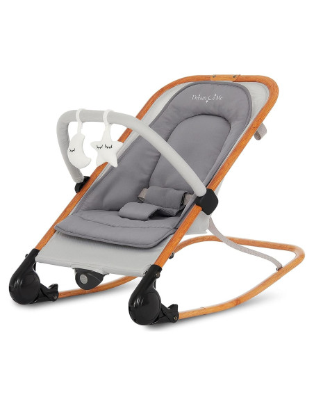 Rocker 2-en-1 Rockear Conmigo Gris - Asiento Estacionario Bebé