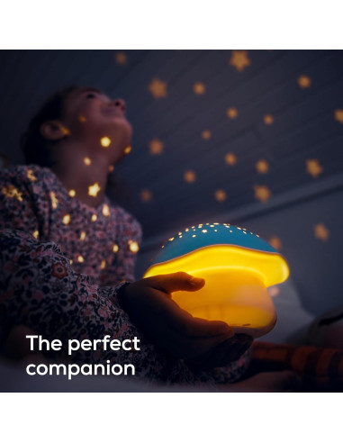 Proyector Nocturno Musical Hongo Celeste para Bebés - Luz y Sonido