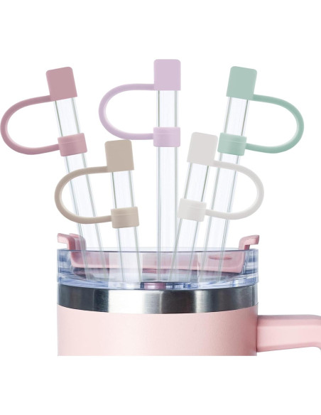 Cubiertas de Silicona Velaco para Pajitas 10mm - 5 Piezas