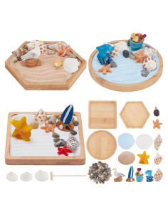 Kit de Jardín Zen WEBEEDY con Arena y Accesorios Decorativos