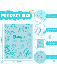 Diario para Bebés Pasimy 21.6x27.9 cm Registro Alimentación 2