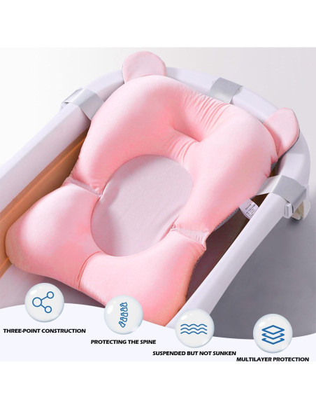 Cojín de Soporte para Baño de Bebé Azul 45x33.5 cm