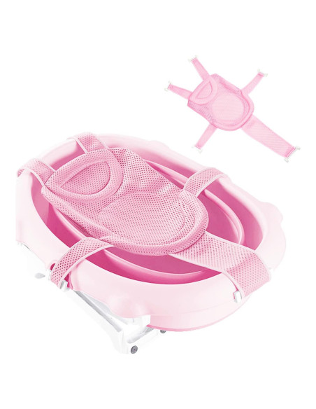 Almohadilla de Baño para Bebé WFIST Rosa Ajustable 0-18 Meses Almohadilla de Baño para Bebé WFIST Rosa Ajustable 0-18 Meses