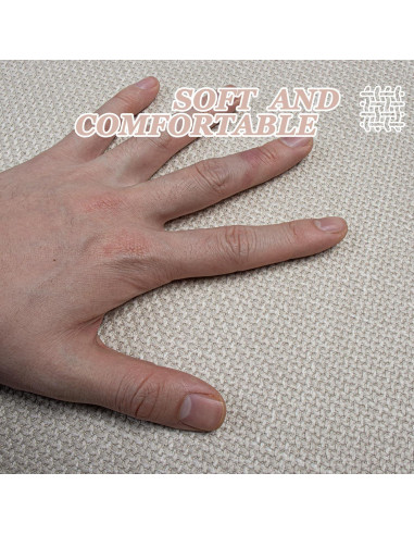 Alfombra de baño AevitasX 43x61 cm beige antideslizante