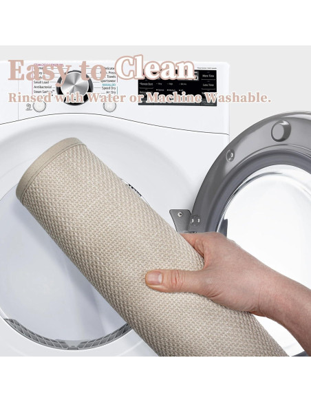 Alfombra de baño AevitasX 43x61 cm beige antideslizante