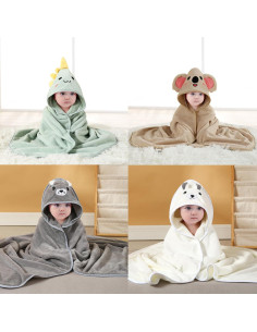 Paquete de 4 Toallas de Bebé con Capucha ROXANEPIG 79x79cm 2