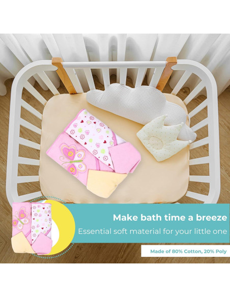 Conjunto de Toallas y Paños de Baño Spasilk Bebé 4 Piezas