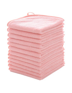 Toallitas para Bebés MUKIN - Paquete de 12 Microfibra 30x30 cm Rosa