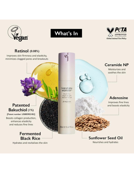 Suero de Retinol Haruharu Wonder 20ml - Hidratante y Reafirmante