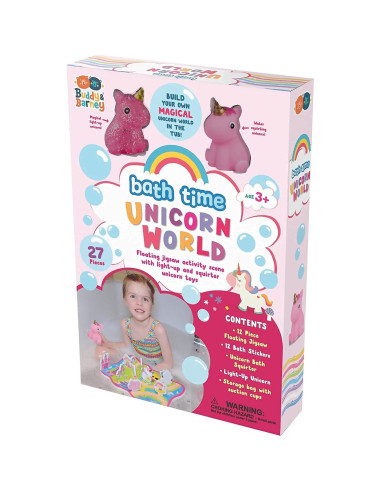 Conjunto de Actividades de Baño Buddy & Barney Unicornio 12 Piezas