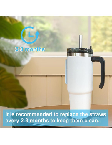 Pajitas Reutilizables Ajedrmy para Taza Stanley 40 oz - 6 Pzas