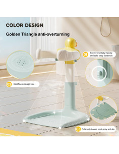 Estante para Baby Shower Makamsui Pato Verde y Amarillo Ajustable 2