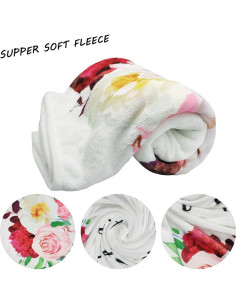 Manta de Hitos para Bebés Tebaby Rosa Floral 130x102 cm 2